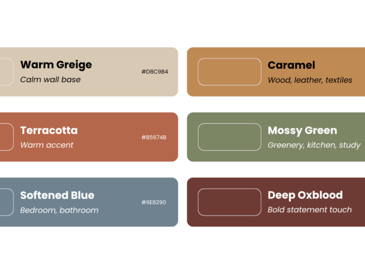 Autumn 2026 interior colour palette — Di Dio Interiors, Geneva and Vaud